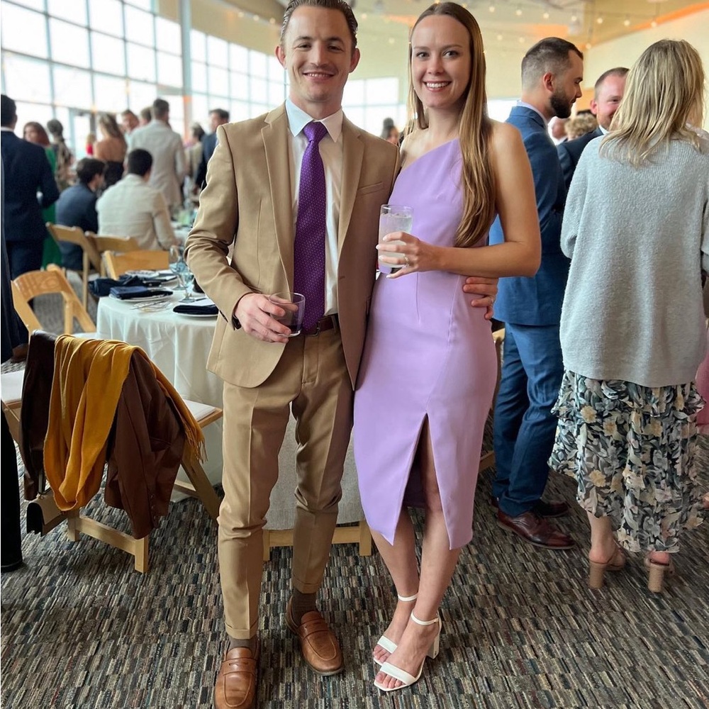 Lovers + Friends Lilac One Shoulder Cocktail Dress